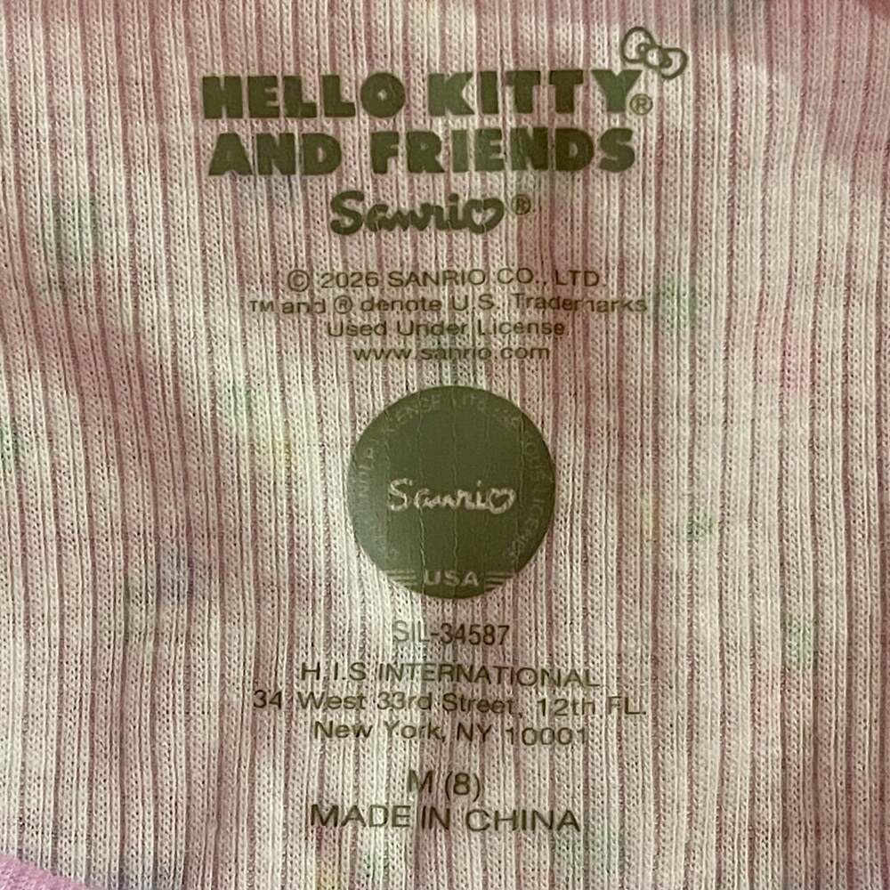 Hello Kitty And Friends Skater Dress Size M (8) Pink Tulle Skirt Short Sleeve - Picture 2 of 4